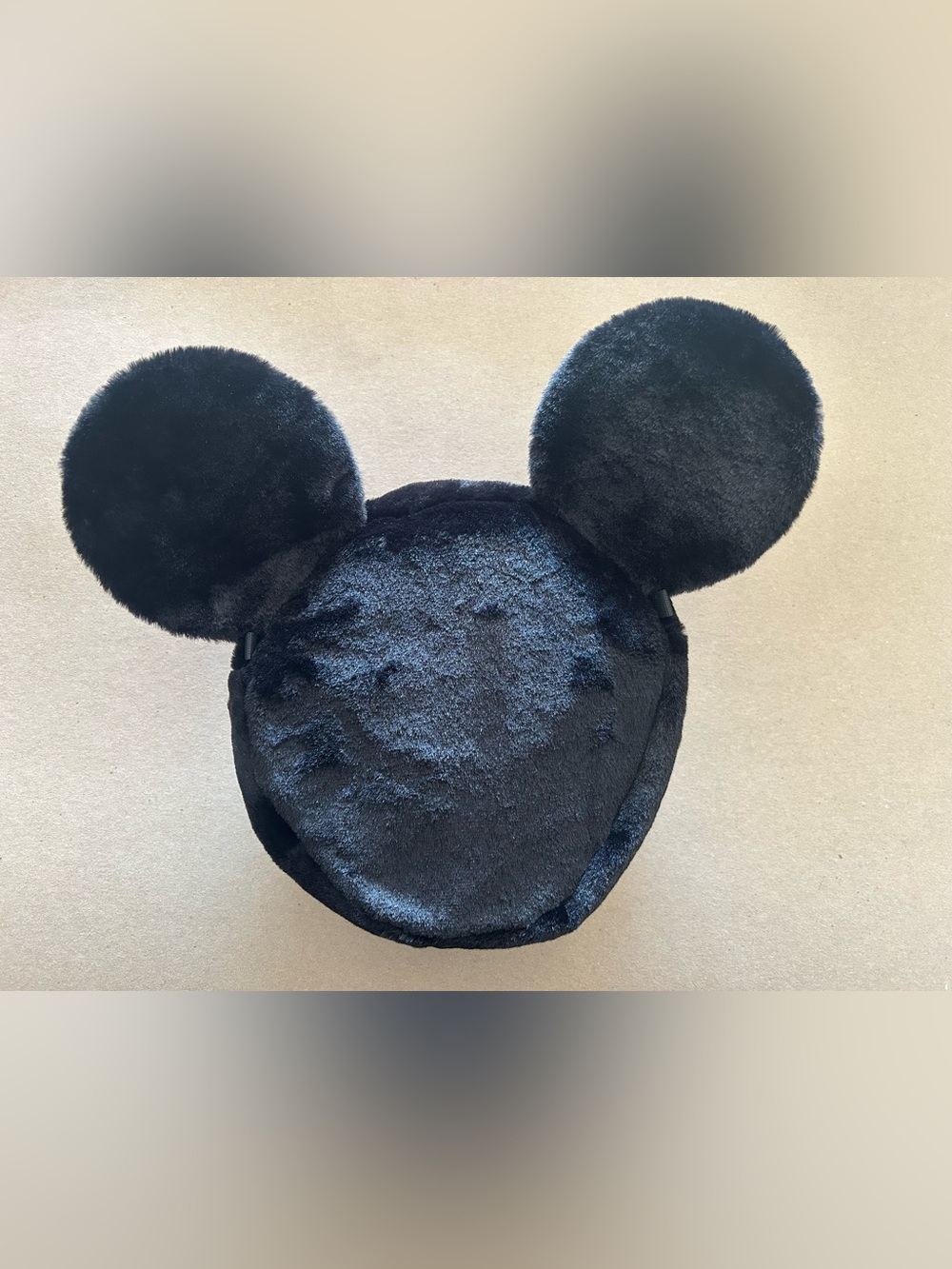 Disney Black Fuzzy Mickey Ear Crossbody Bag